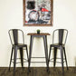Industrial Pub Table Solid Wood Bar Height Bar Table for Cafe and Breakroom