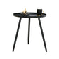 Contemporary 3 Legs Coffee Table Metal Tray Top Cocktail Table