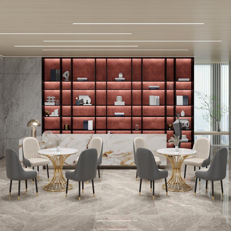 Tavolo da pranzo rotondo in stile moderno tavolo piedistallo in pietra sinterizzato per sala da pranzo