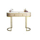Glam 29.52 " H Slate Top Vanity Stool with Drawers Dressing Table Clearhalo 'Bedroom Furniture' 'furn' 'furn_makeup_vanities' 'Furniture' 'Makeup Vanities' 'makeup_vanities' 1200x1200_ce0eb373-58f1-4e8d-bac1-0a97cec3e42c