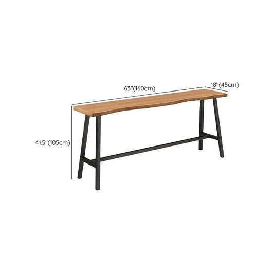 Rectangle Wood Bar Table Trestle Base Dining Table for Kitchen Living Room Clearhalo 'Bar Furniture' 'Bar Tables' 'bar_tables' 'furn' 'furn_bar_tables' 'Furniture' 'Kitchen & Dining Furniture' 1200x1200_ce0f6ba2-d9fa-4052-bfa5-e367253c9553