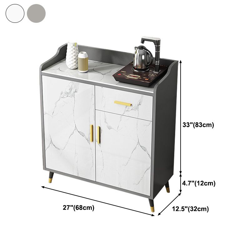 Glam Stone Sideboard Scaffali regolabili per la sala da pranzo Cucina Sideboard