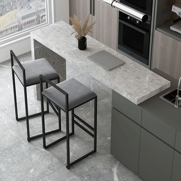 Contemporary Bar and Counter Stool Low Back Stool with Sled Base Clearhalo 'Bar Furniture' 'Bar Stools' 'bar_stools' 'furn' 'furn_bar_stools' 'Furniture' 'furniture_bar_stools' 'Kitchen & Dining Furniture' 1200x1200_ce112e75-6fa2-4820-8218-9baaa665198a