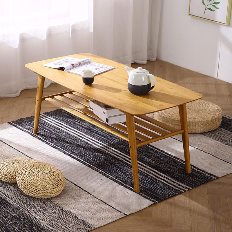 Contemporary Coffee Table 4 Legs Wooden Cocktail Table with Storage Clearhalo 'Coffee & Accent Tables' 'Coffee Tables' 'coffee_tables' 'furn' 'furn_coffee_tables' 'Furniture' 'Living Room Furniture' 1200x1200_ce126bd1-bd9c-4ccd-8a73-fb86110fe781