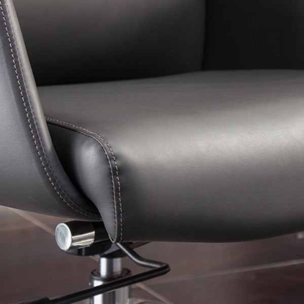 Padded Arms Contemporary Managers Chair Gray Leather Swivel Chair Clearhalo 'furn' 'furn_office_chair' 'Furniture' 'Office Chairs' 'Office Furniture' 'office_chair' 1200x1200_ce13091a-4844-4770-9ebe-6946b456cc1d