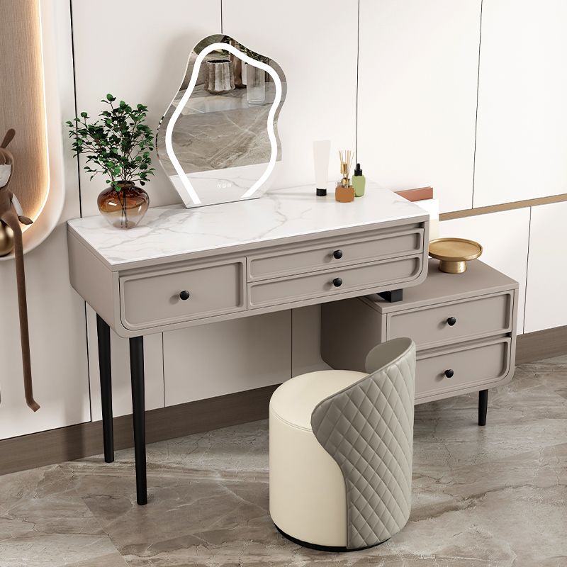 Glam Make -up Eitelkeitstisch mit Schieferoberteil, fester Holzverkederstisch