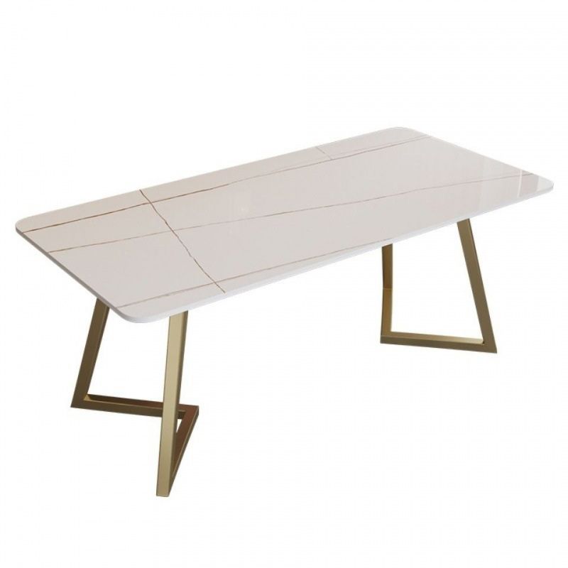 Modern Stone Office Desk Metal White Writing Desk for Office Clearhalo 'furn' 'furn_office_desk' 'Furniture' 'Office Desks' 'Office Furniture' 'office_desk' 1200x1200_ce14a9b2-5c5e-41cc-9c3a-8c4bd301d123