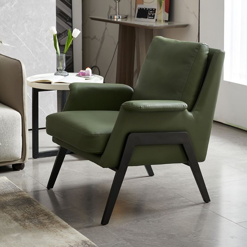 Polquadra di accento moderno di metà secolo in miscela di lino/in pelle finta