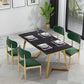Glam Style 1/5 Pieces Dining Set Rectangle Stone Table Kitchen Set for Dining Room Clearhalo 'Dining Room Sets' 'Dining Tables & Seating' 'dining_room_set' 'furn' 'furn_dining_room_set' 'Furniture' 'furniture_dining_room_set' 'Kitchen & Dining Furniture' 'kitchen&dining_furn' 'kitchen' 1200x1200_ce161d95-ecf9-4b70-bc8a-1605ca1b0b98