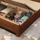 Walnut Wood Bed 85.43" Long 43.30" High Bed with Low Profile