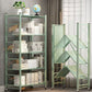 Industrial Geometric Bookcase Metal Open Back Bookcase with Wheels Clearhalo 'Bookcases' 'furn' 'furn_bookcases' 'Furniture' 'furniture_bookcases' 'Office Furniture' 1200x1200_ce16f9c1-db1b-4306-a614-0259584e6963