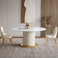 Moderne ronde eettafel massief houten voetstuk eettafel voor eetkamer