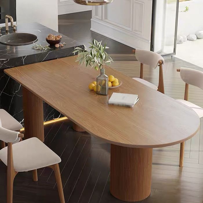 Modern Solid Wood Dining Table 3 Legs Dining Table for Home Use Clearhalo 'Dining Tables & Seating' 'Dining Tables' 'dining_table' 'furn' 'furn_dining_table' 'Furniture' 'furniture_dining_table' 'Kitchen & Dining Furniture' 'kitchen' 'kitchen_dining_table' 1200x1200_ce19470c-58d0-4fca-9117-522c4587e6e1