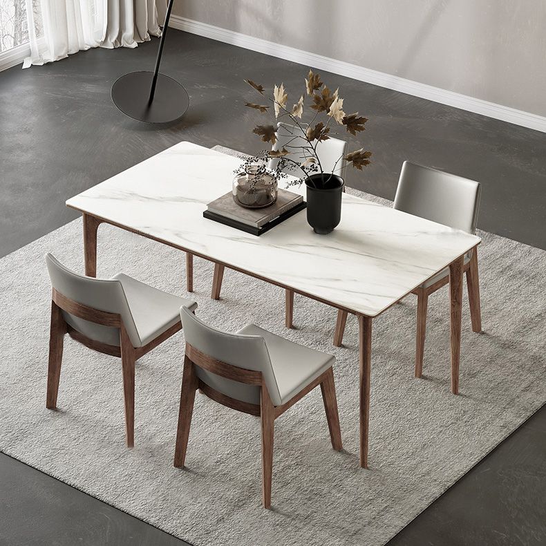 Industrial Parsons Chair Solid Wood Legs Upholstered Side Chair