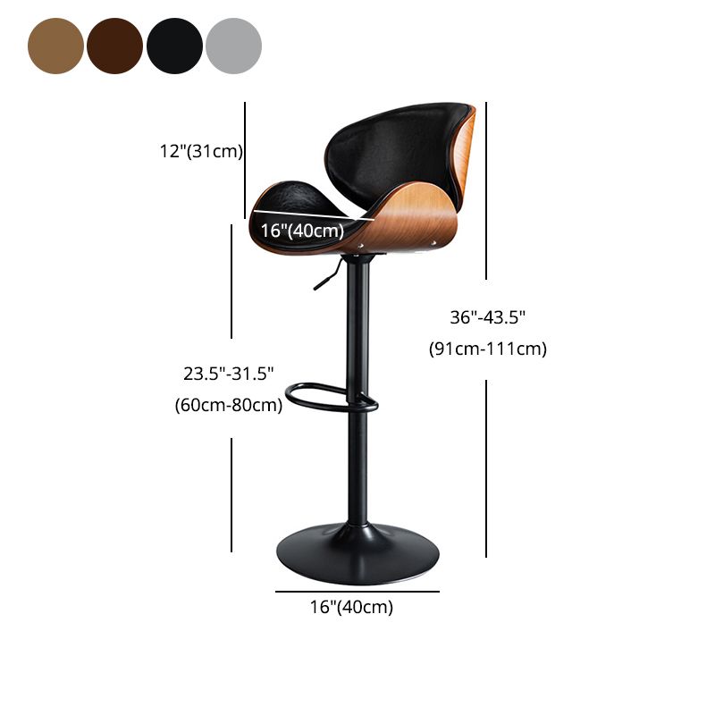 Modern Style Metal Bar Stool with Swivel and Adjustable Height Bistro Bar Stool 32 Inches Clearhalo 'Bar Furniture' 'Bar Stools' 'bar_stools' 'furn' 'furn_bar_stools' 'furniture_bar_stools' 'Kitchen & Dining Furniture' 'kitchen&dining_furn' 'kitchen' 'kitchen_furn' Furniture' 1200x1200_ce1b24d7-8633-44db-a924-4e60cb2a7db2