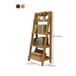 Ladder Wooden Bookcase Contemporary Open Back Bookshelf with Shelves