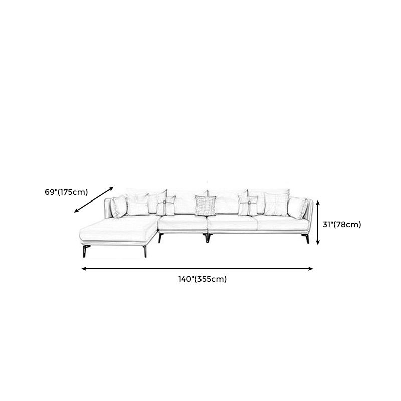 Modern Stain-Resistant Faux Leather Sofa Square Arm Sectional for Apartment Clearhalo 'furn' 'furn_sectionals' 'Furniture' 'furniture_sectionals' 'Living Room Furniture' 'Sectionals' 1200x1200_ce1bc588-3367-4be0-8f18-50e31249c723