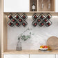Modern Simple Tabletop Wine Rack Metal Black Wine Bottle Rack for Kitchen