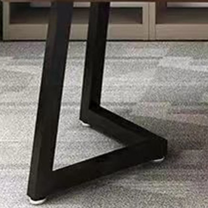 Brown Industrial Office Desk Solid Wood 75" Home Writing Desk Clearhalo 'furn' 'furn_office_desk' 'Furniture' 'Office Desks' 'Office Furniture' 'office_desk' 1200x1200_ce1c5be0-61dc-4e0d-9359-73436d068d3c