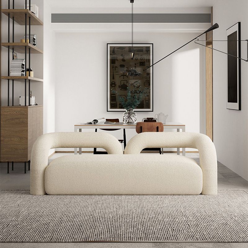 Hedendaagse stijl gebogen bankverklaring Tuxedo Arm Sofa in wit