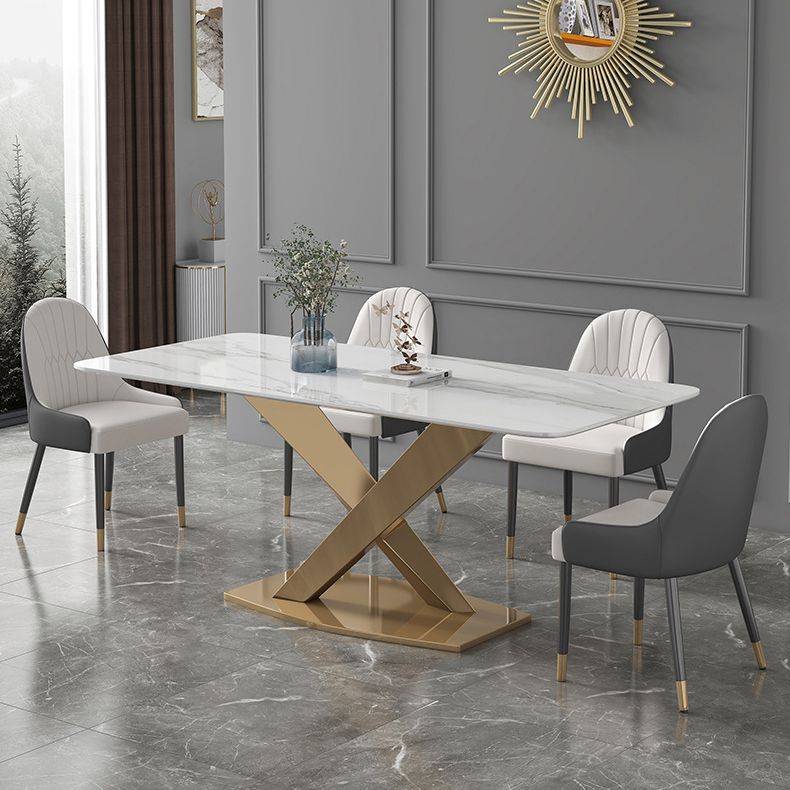 Glam Sintered Stone Dining Set 1/2/5/7 Pieces Dining Set for Dining Areas Clearhalo 'Dining Room Sets' 'Dining Tables & Seating' 'dining_room_set' 'furn' 'furn_dining_room_set' 'Furniture' 'furniture_dining_room_set' 'Kitchen & Dining Furniture' 1200x1200_ce1ff607-df5a-4284-97e1-01e12dd51444