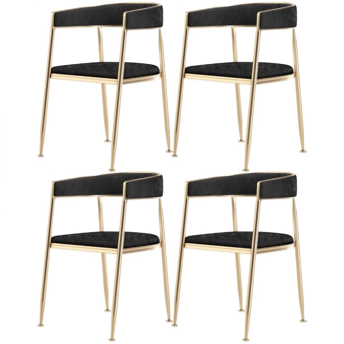 Glam 1/4/5 Pieces Dining Room Chair Set Rectangle Dining Table Set Clearhalo 'Dining Room Sets' 'Dining Tables & Seating' 'dining_room_set' 'furn' 'furn_dining_room_set' 'Furniture' 'furniture_dining_room_set' 'Kitchen & Dining Furniture' 1200x1200_ce212074-807e-47be-aa1c-21e10327dead