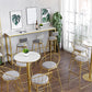 Glam Bar-height Table White Stone Top Pub Table with Gold Base Clearhalo 'Bar Furniture' 'Bar Tables' 'bar_tables' 'furn' 'furn_bar_tables' 'Furniture' 'Kitchen & Dining Furniture' 1200x1200_ce22f69f-4a48-439d-9fc7-4fa2d722bdbf