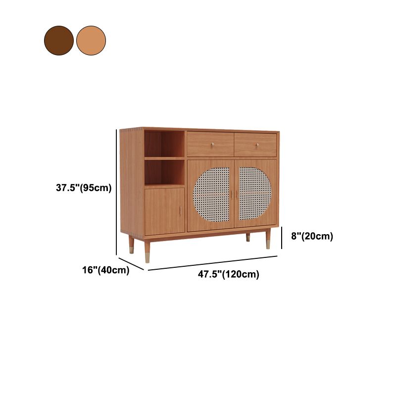 Sideboard glam in legno massiccio cucina da pranzo sideboard con porta
