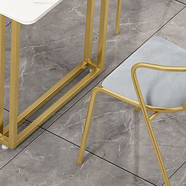 Glam 1/4/5/7 Pieces Dining Set Rectangle Stone Dining Table for Kitchen Clearhalo 'Dining Room Sets' 'Dining Tables & Seating' 'dining_room_set' 'furn' 'furn_dining_room_set' 'Furniture' 'furniture_dining_room_set' 'Kitchen & Dining Furniture' 1200x1200_ce240a1e-4b1e-425e-acc2-ffbdf9aa47f1