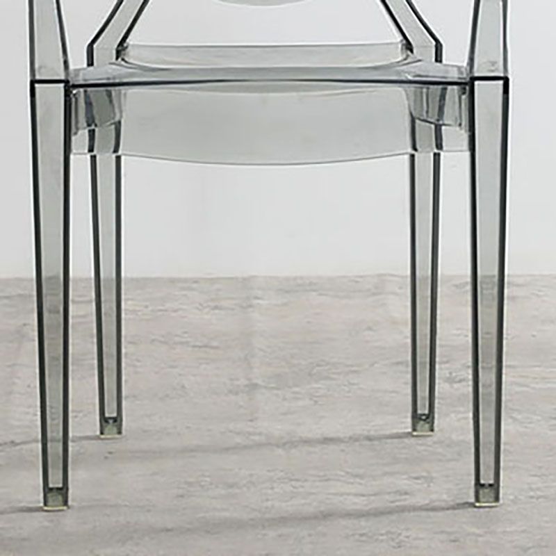 Plastic eetkamerstoel Scandinavische arm Open achterzijde stoelen voor thuis