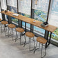 Modern Solid Wood Bar Table Set 1/4/7 Pcs Backless Full Natural Bar Stool Clearhalo 'Bar Furniture' 'furn' 'furn_home_bar_bar_sets' 'Furniture' 'Home Bars & Bar Sets' 'home_bar_bar_sets' 'Kitchen & Dining Furniture' 1200x1200_ce26fa5a-df03-4ffd-9ef4-53f446b7831c