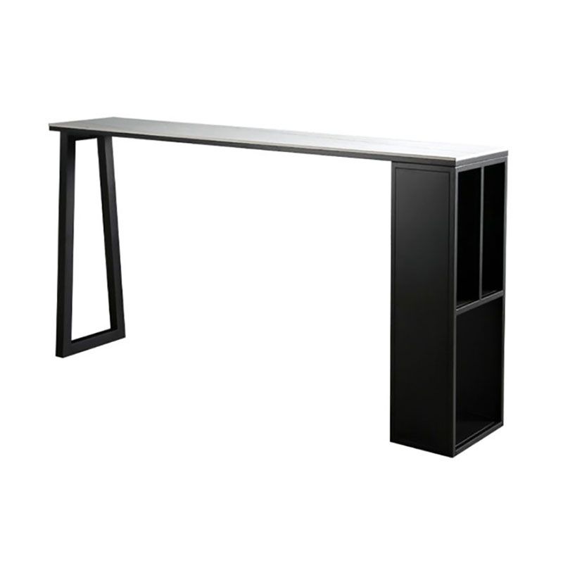 42-inch Height Cocktail Bar Table Industrial Style Metal Base Bar Height Storage Table Clearhalo 'Bar Furniture' 'Bar Tables' 'bar_tables' 'furn' 'furn_bar_tables' 'Furniture' 'furniture_bar_tables' 'Kitchen & Dining Furniture' 'kitchen&dining_furn' 'kitchen' 1200x1200_ce272e5e-a8cf-496b-89b1-5f497b9161eb