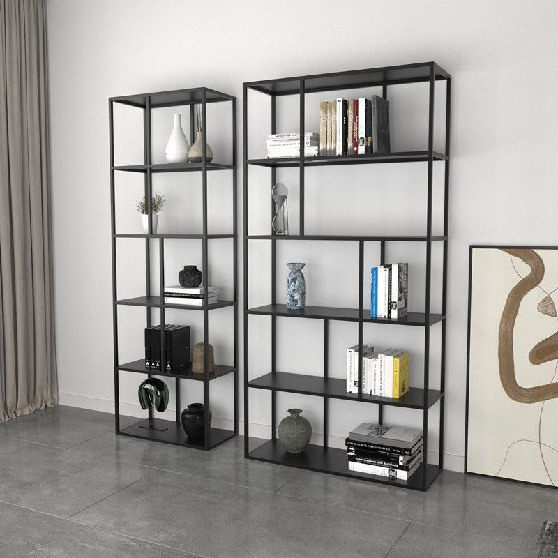 Modem & Contemporary Black Bookcase Etagere Metal Book Shelf