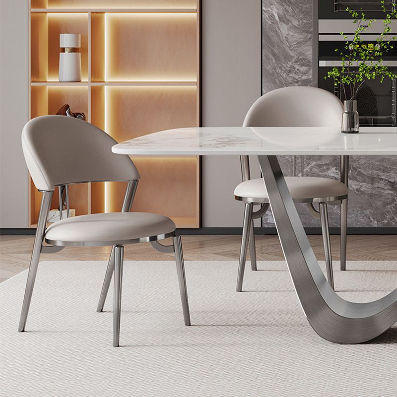 Kitchen Dinner Table Dining Room Stone Rectangle Dining Table Clearhalo 'Dining Tables & Seating' 'Dining Tables' 'dining_table' 'furn' 'furn_dining_table' 'Furniture' 'Kitchen & Dining Furniture' 1200x1200_ce281129-98c5-4f14-8759-8275e4072af8