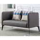 Contemporary Square Arm Faux Leather Settee Couch with Pillows Clearhalo 'furn' 'furn_sofas' 'Furniture' 'furniture_sofas' 'Living Room Furniture' 'Sofa' 'sofas' 1200x1200_ce289f65-0331-406d-999b-274905502f5e