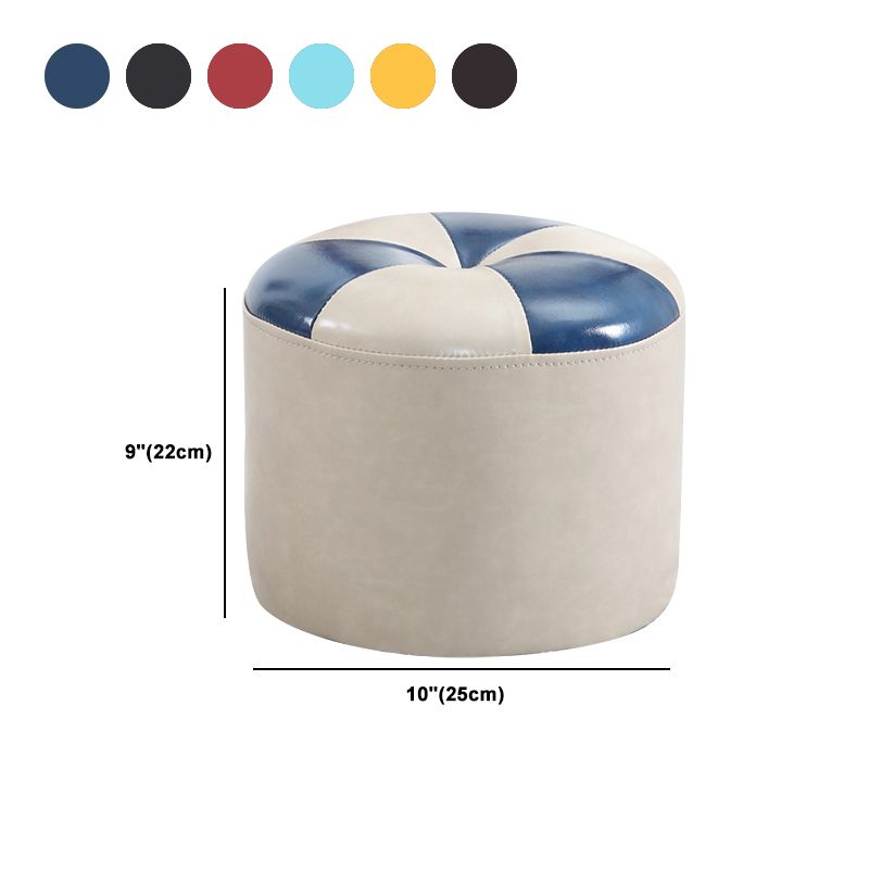 Ottomaanse ronde faux lederen contrast kleur eigentijdse indoor standaard ottoman