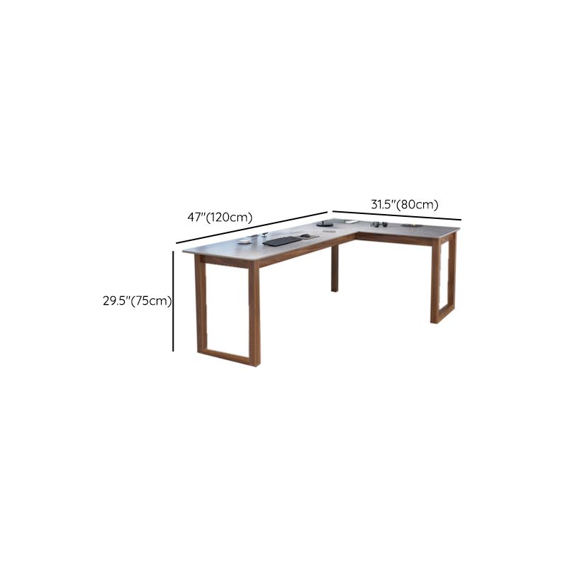 Modern Stone Writing Desk Corner 29.53-inch Tall Office Desk with Sled Base Clearhalo 'furn' 'furn_office_desk' 'Furniture' 'Office Desks' 'Office Furniture' 'office_desk' 1200x1200_ce2aa697-7e1d-4901-be8e-1d5a6f4aebc1