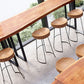 Brown Modern Style Specialty Table Solid Wood and Metal Coffee Shop Bar Table Clearhalo 'Bar Furniture' 'Bar Tables' 'bar_tables' 'furn' 'furn_bar_tables' 'Furniture' 'furniture_bar_tables' 'Kitchen & Dining Furniture' 1200x1200_ce2b0fac-42f8-4c98-96f5-b1060ad2e7df