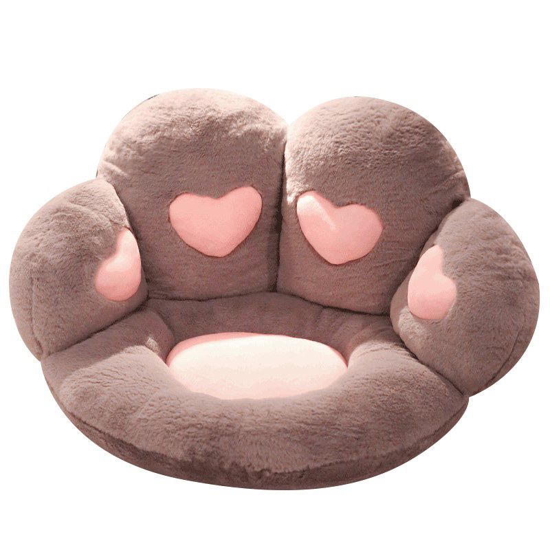 Contemporary Pouf Ottoman Velvet Upholstered Tear Resistant Cat Paw Shape Ottoman Clearhalo 'furn' 'furn_ottomans_poufs' 'Furniture' 'Living Room Furniture' 'Ottomans & Poufs' 'ottomans_poufs' 1200x1200_ce2cd75e-8310-4672-970b-3ae6acae5c8a