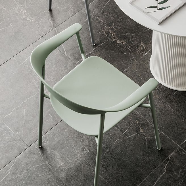 Sedie da pranzo in stile contemporaneo sedie a braccio con gambe in metallo per la casa