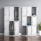 Grey Wardrobe Armoire Metal Contemporary Wardrobe Cabinet for Home