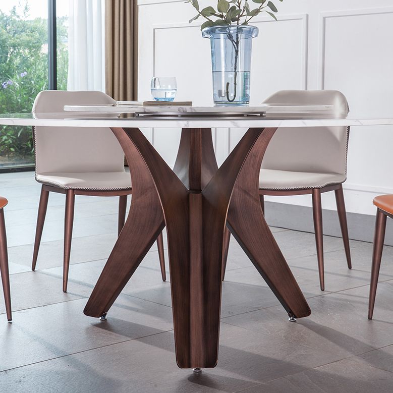 Minimalist Round Shape Standard Table Marble Kitchen Dining Table Clearhalo ' dining_table' 'Dining Tables & Seating' 'Dining Tables' 'furn' 'furn_dining_table' 'Furniture' 'furniture_dining_table' 'Kitchen & Dining Furniture' 'kitchen&dining_furn' 'kitchen' 'kitchen_dining_table' 1200x1200_ce2e7ec0-68b5-4274-8991-084e26818136