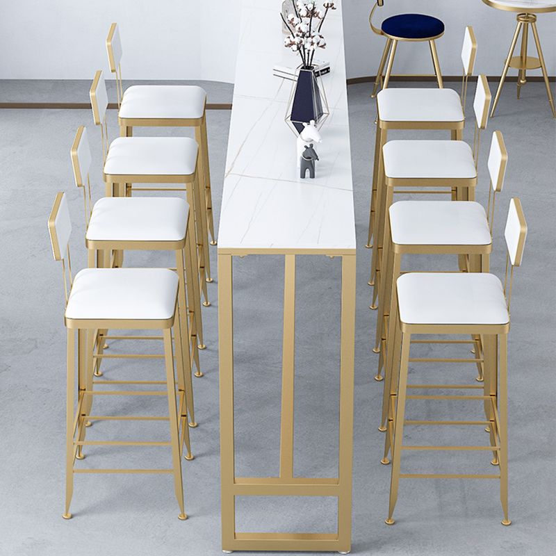 Contemporary Style Upholstered Counter Stool Bar-height Bar Stool with Metal Legs Clearhalo 'Bar Furniture' 'Bar Stools' 'bar_stools' 'furn' 'furn_bar_stools' 'Furniture' 'Kitchen & Dining Furniture' 1200x1200_ce2e97e8-7948-438a-af42-ec1d1c242710