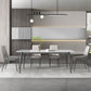 Contemporary White Rectangular Stone Dining Table with 4 Steel Foot Clearhalo 'Dining Tables & Seating' 'Dining Tables' 'dining_table' 'furn' 'furn_dining_table' 'Furniture' 'Kitchen & Dining Furniture' 1200x1200_ce314a2a-d97a-4212-8b54-30300c26e0b9