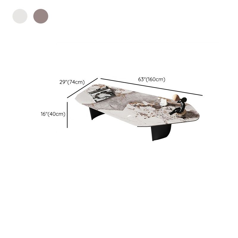 15"H Contemporary Coffee Table Single Stone Coffee Cocktail Table Clearhalo 'Coffee & Accent Tables' 'Coffee Tables' 'coffee_tables' 'furn' 'furn_coffee_tables' 'Furniture' 'Living Room Furniture' 1200x1200_ce341410-e094-4c26-9ad4-149379674bb1