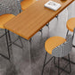 Rectangle Pub Dining Set 1/2/3/5/7 Pieces Solid Wood Counter Table with Upholstered Stools Clearhalo 'Bar Furniture' 'furn' 'furn_home_bar_bar_sets' 'Furniture' 'Home Bars & Bar Sets' 'home_bar_bar_sets' 'Kitchen & Dining Furniture' 1200x1200_ce34cf3b-88e0-4c01-88d7-42c038ecb1c3