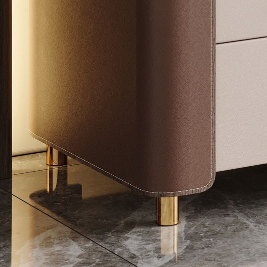 Contemporary Glam Storage Chest Stone Storage Chest Dresser for Bedroom