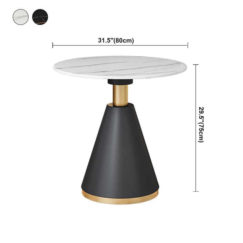 Round Sintered Stone Dining Table Traditional Luxury Pedestal Dining Table Clearhalo ' dining_table' 'Dining Tables & Seating' 'Dining Tables' 'furn' 'furn_dining_table' 'Furniture' 'furniture_dining_table' 'Kitchen & Dining Furniture' 'kitchen&dining_furn' 'kitchen' 'kitchen_dining_table' 1200x1200_ce3560f6-91f4-4699-b115-f0ebbbb10b76