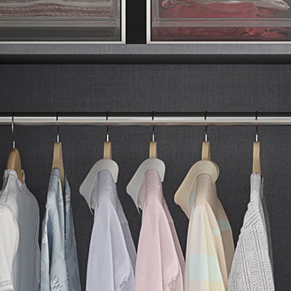 Moderne houten frame garderobe armoire vrijstaanbare garderobe met planken