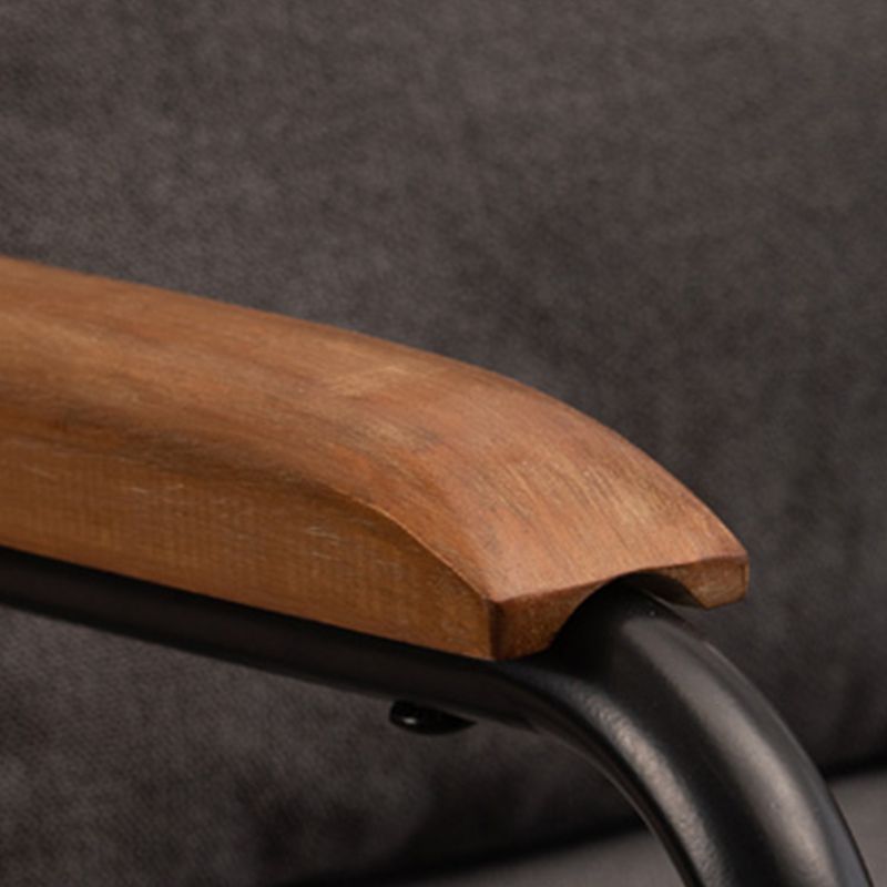 正方形のアームソファ24.40 "幅2人乗りのソファとリビングルームのためのゆるい背中